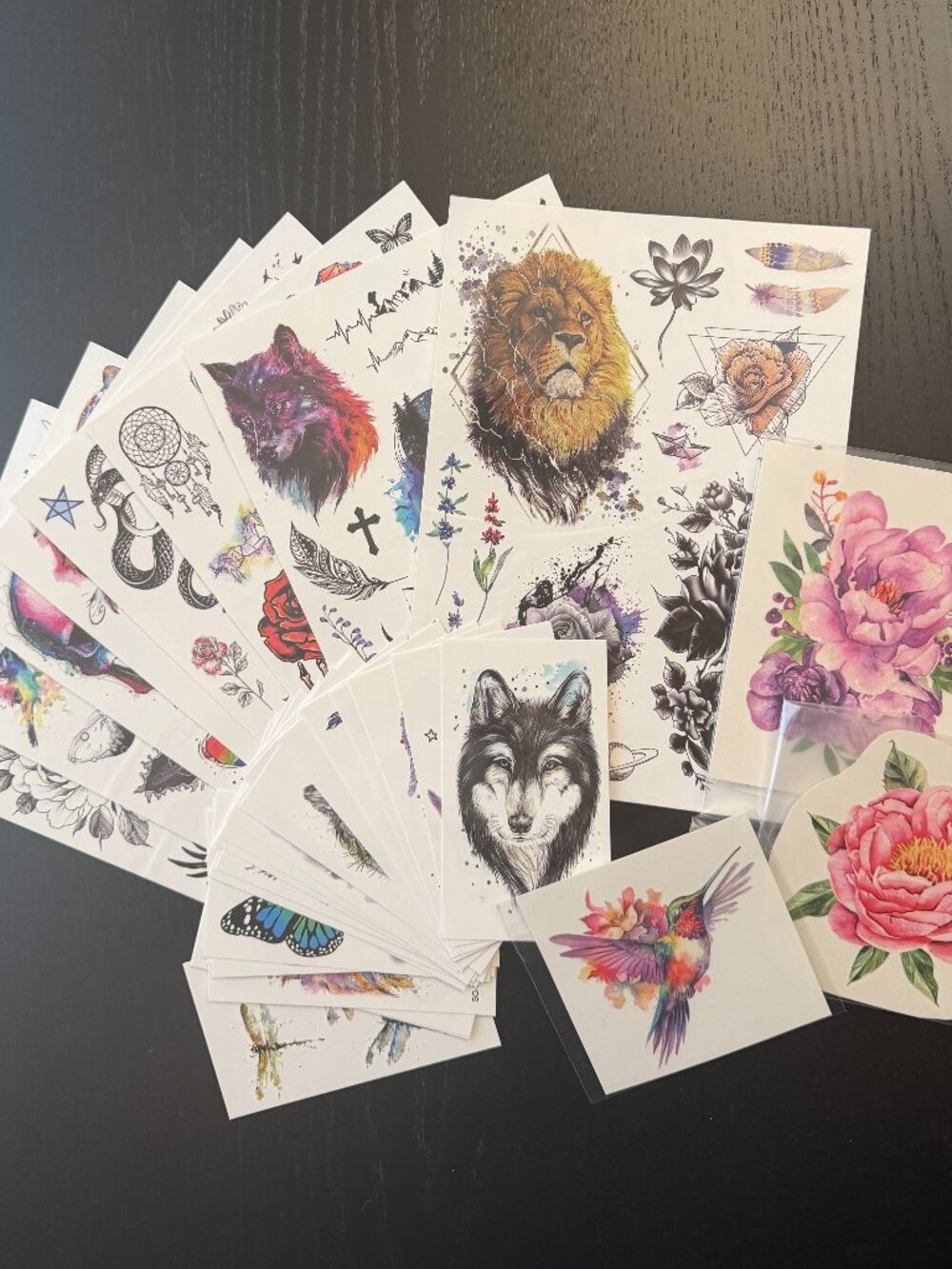 Bundle of Temporary Tattoos - Animals, Flowers, Butterflies and more